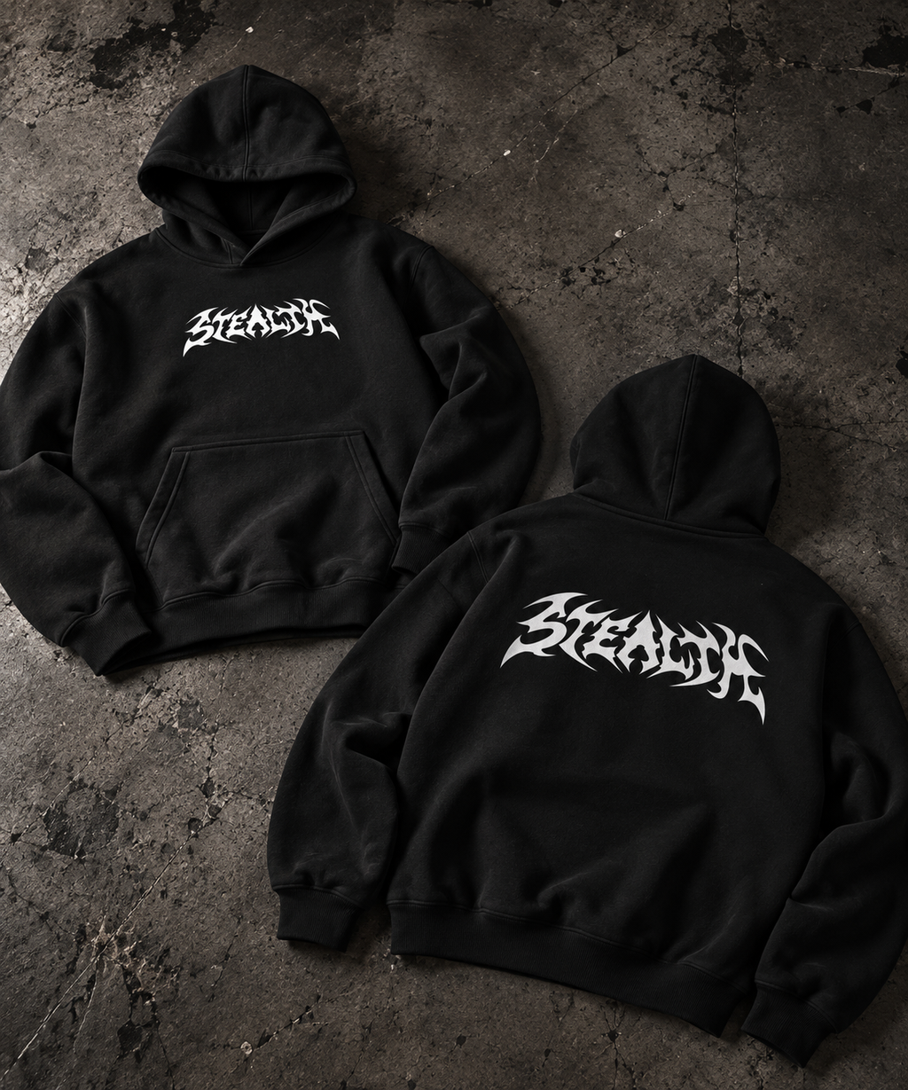 Stealth Heavyweight Hoodie - Black
